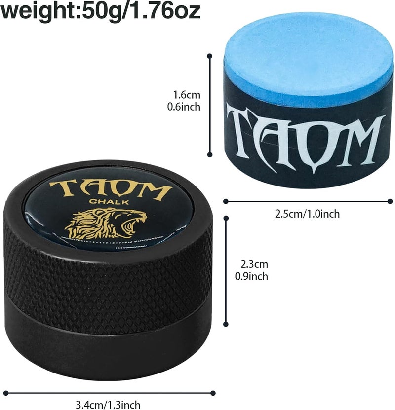 Banly TAOM Round Shaped Pool Chalk Holder, Portable Pool Chalk Cubes, Magnetic Mini Chalk Holder Pool Billiards, Pool Cue Chalk Case Container Box for Billiard Cue Tip Tool Pool Table Snooker Accessories - Image 2